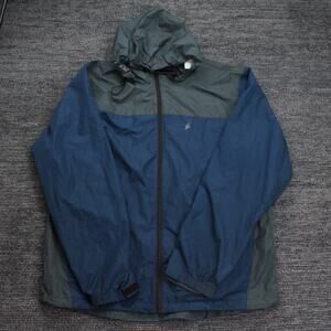 Frogg Toggs Mens Outerwear Medium Large Blue/Gray Rain Jacket Windbreaker